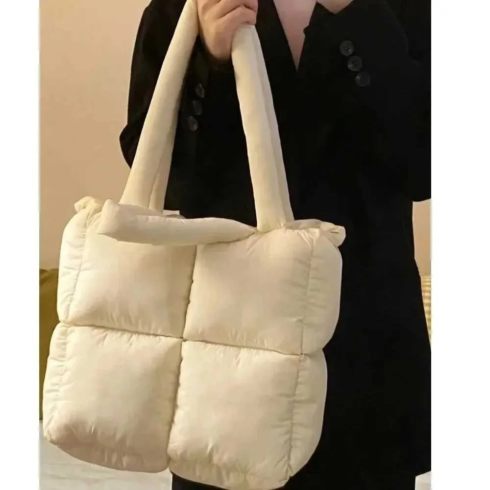 Bolsa de ombro feminina designer puffy acolchoada grande_voghion.com