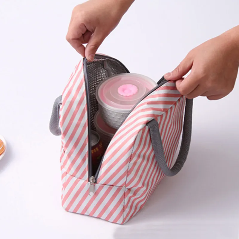 Thermal Dinner Canvas Handbag Picnic Cooler Travel Breakfast Box School Children Convenient Lunch Bag Tote Food_voghion.com