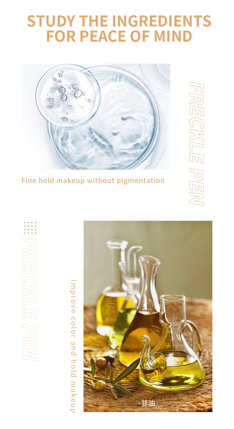 Gesimuleerde sproet voor kleurweergave, waterdicht, niet-afbladderend, schoonheidsvlekjes op het gezicht, make-up stempelpen_voghion.com