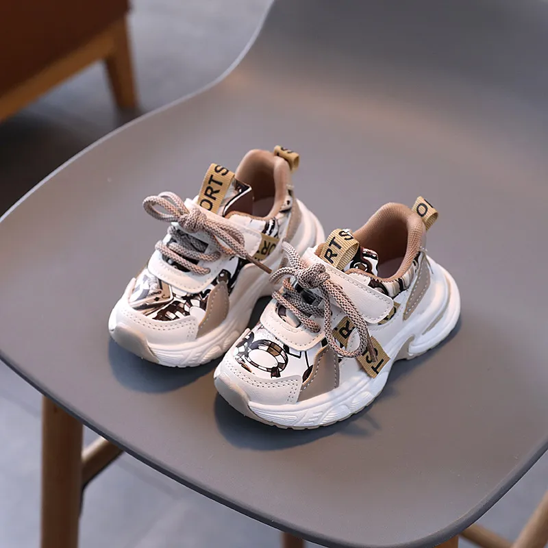 Pantofi sport pentru copii la modă, pentru băieți și fete, confortabili, cu imprimeu grafic amuzant, antiderapanți, școală, casual, mers pe jos_voghion.com