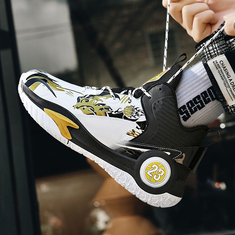 Explosive neue High Top Sneakers Grün Spiel Zement Stiefel Performance Basketballschuhe_voghion.com