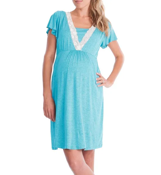 Pregnancy Nursing Clothes Women Lactation Maternity Dresses Clothing for Breastfeeding Pregnant Summer Dress_voghion.com