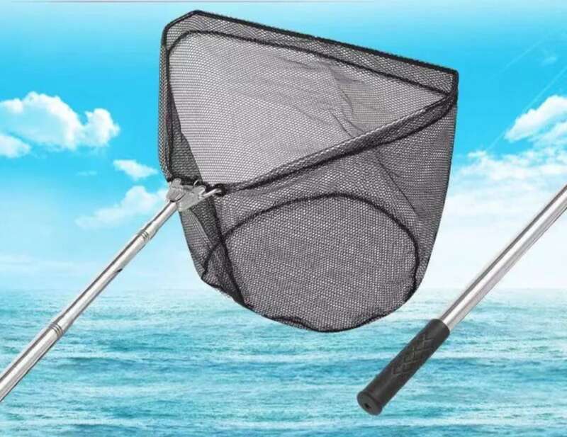 【Oferta especial de 30 días 1761 piezas】 Caña telescópica plegable, bolsa de red, juego completo de red de pesca negra, equipo de pesca y_voghion.com