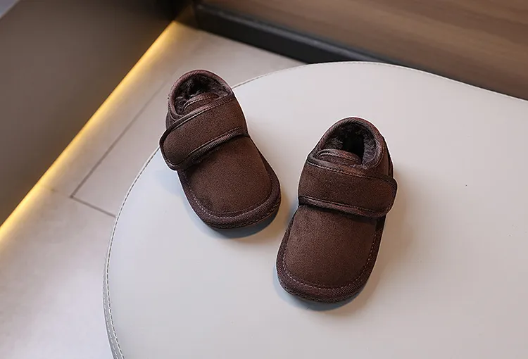 Zapatos de invierno para bebé, de felpa, cálidos y abrigados, antideslizantes, de moda, tallas 15-19, 2024_voghion.com