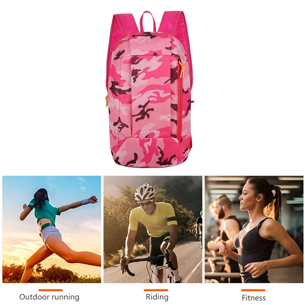 Outdoor Sports Lightweight Camouflage Backpack Travel Bag Zipper Adjustable Belt Camping Mountaineering Men Ladie_voghion.com