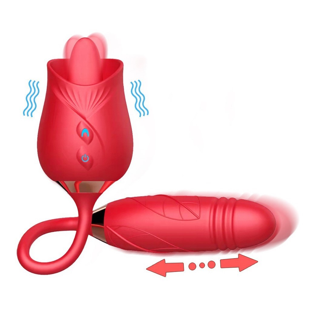 Female Vibrator Nipple Oral Rose Shaped G Spot Clit Suction Stimulates Masturbation Adult Toys For Women_voghion.com