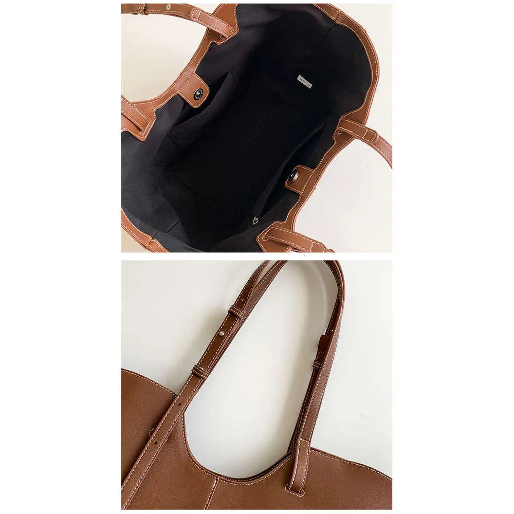 Designer Large Capacity Women Handbag Single Shoulder Portable Shopping Leather Ladies Commuter Underarm Totes Bag_voghion.com