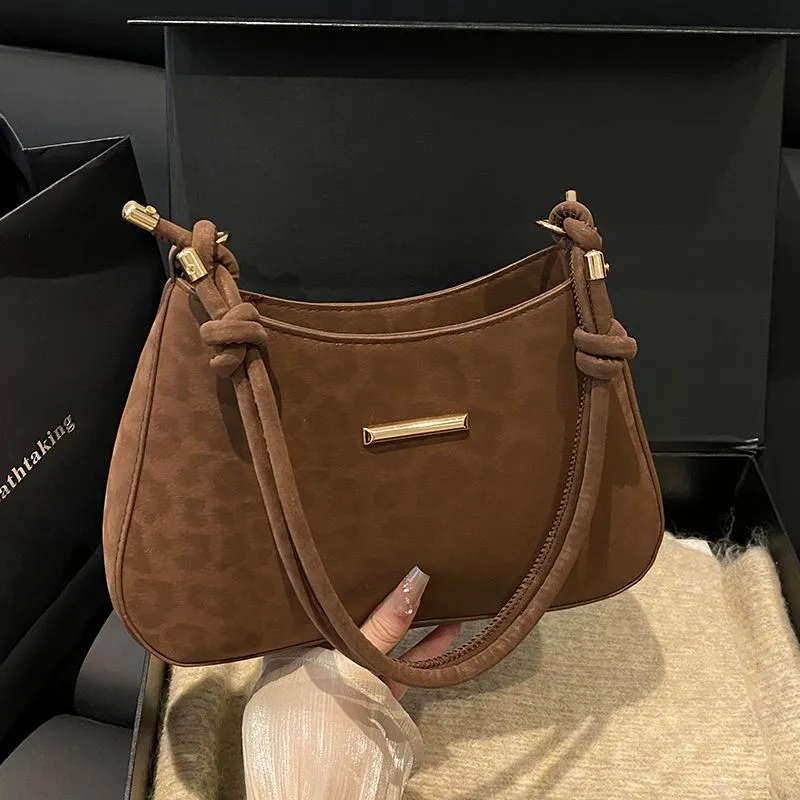 This Year's Trendy Leopard Print For Women 2025 New Fashionable Underarm Bag Retro Versatile Shoulder Handbag_voghion.com