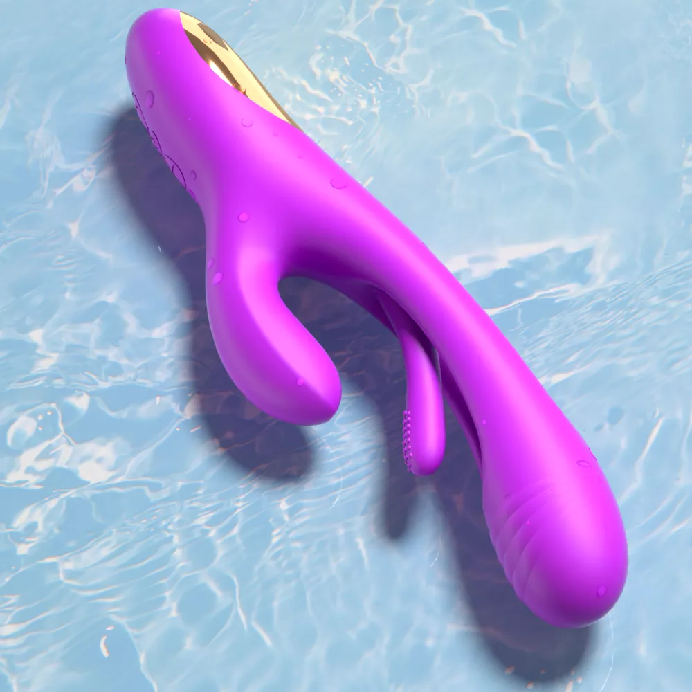XBONP Rabbit Tapping Vibrators Vibrator Wand Silicone Rose Toy G Spot Vibrator 21 Vibrating Modes Sex Toy For Women_voghion.com