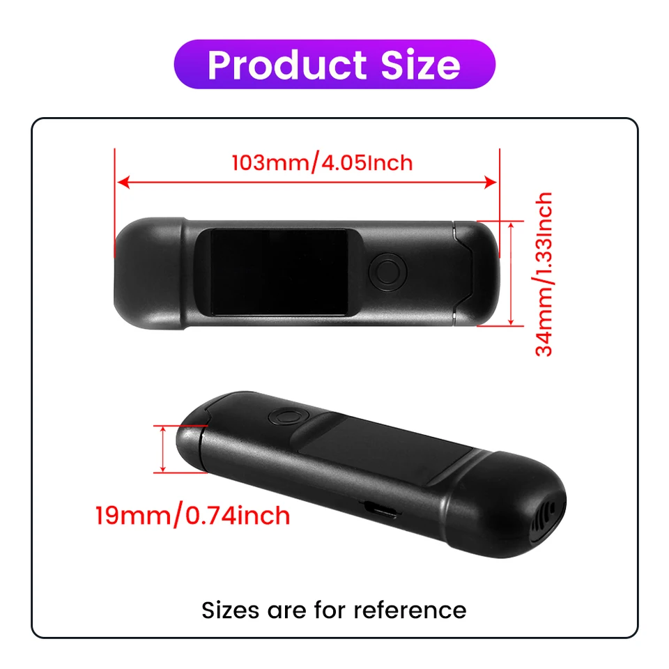 Professional Digital Alcohol Breathalyzer Type-c Rechargeable_voghion.com