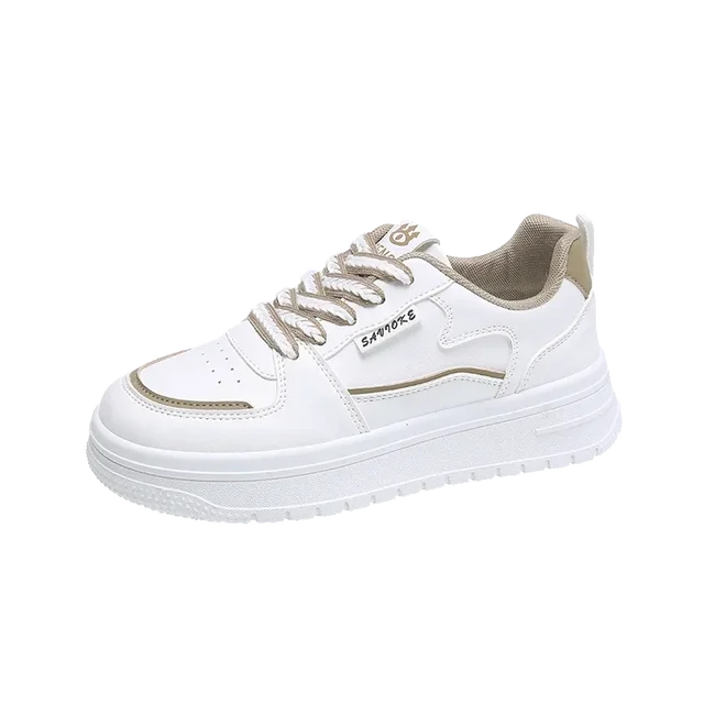 Baskets chunky plateforme blanches femme chaussures de marche_voghion.com