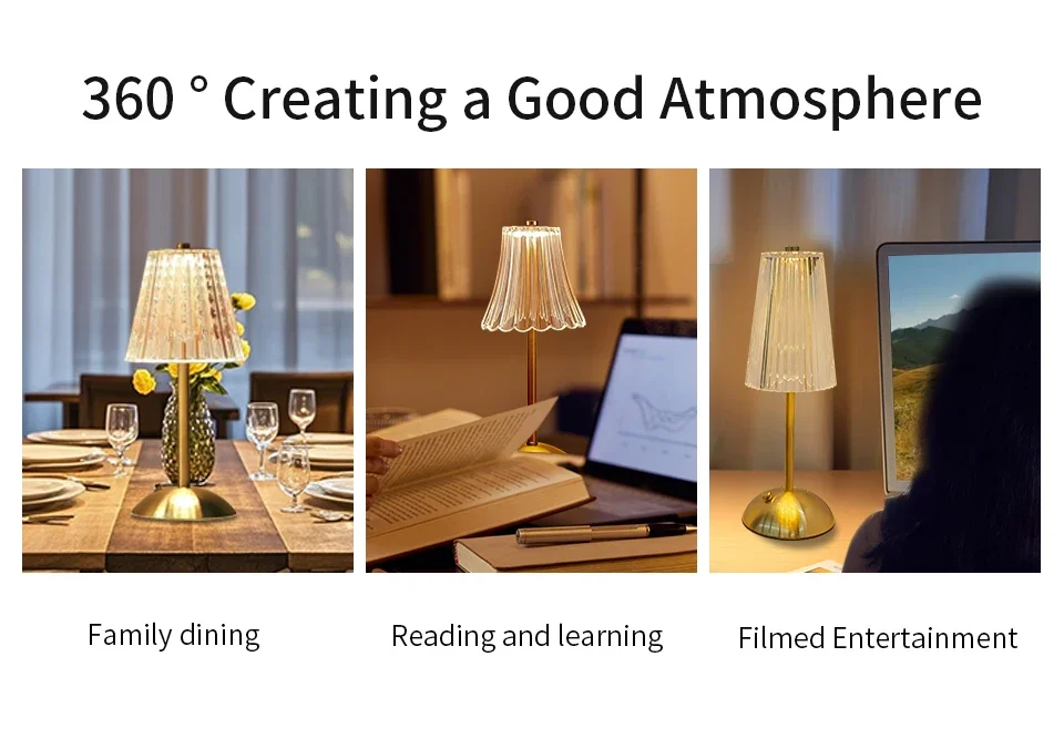 Touch Dimmable Wireless Table Lamp Rechargeable Portable Light_voghion.com