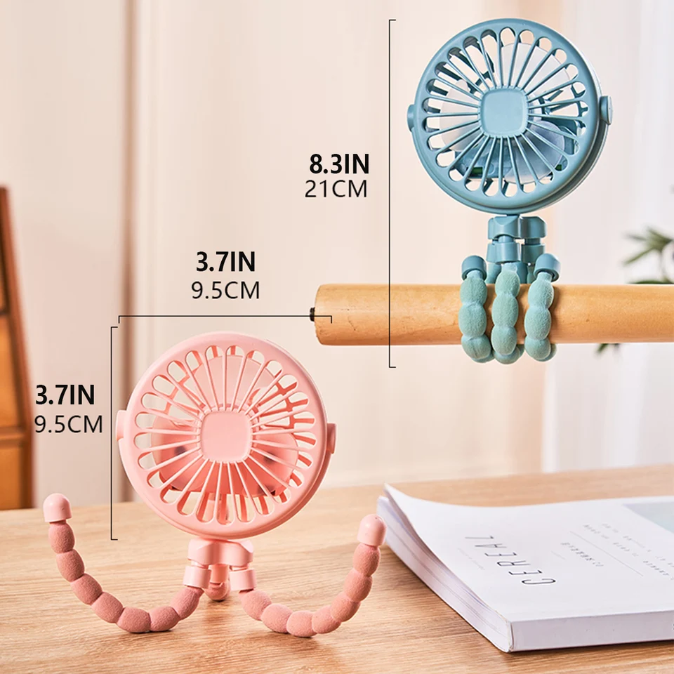 Portable Octopus Fan With Night Light And Rechargeable Battery_voghion.com