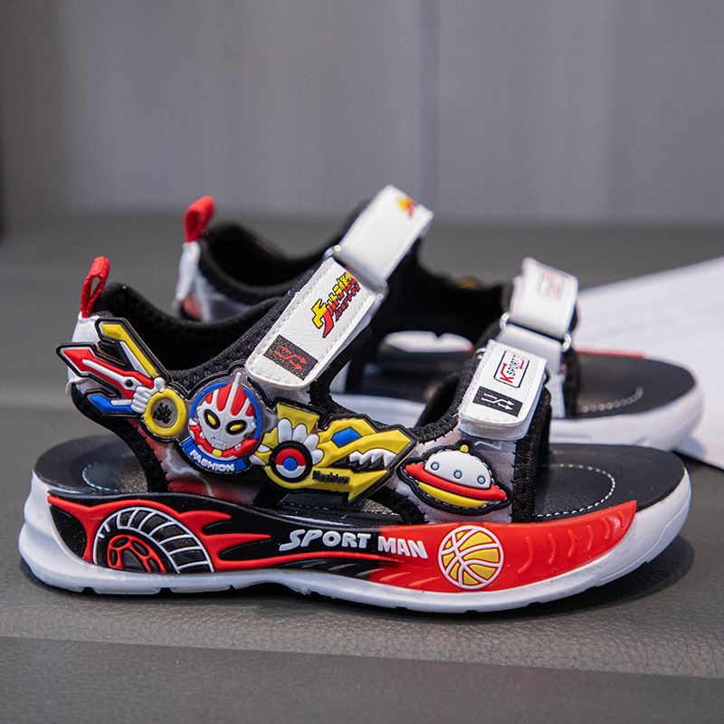 Boys' Soft soles beach Summer 2024 new ins children's shoes cartoon non-slip sports sandals_voghion.com