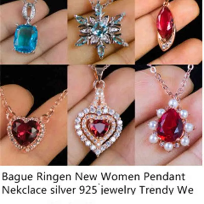 Bague Ringe Eleganter wassertropfenförmiger Aufhänger Amethist Halskette für Frauen Temperament Edelstee Zierschmuck_voghion.com