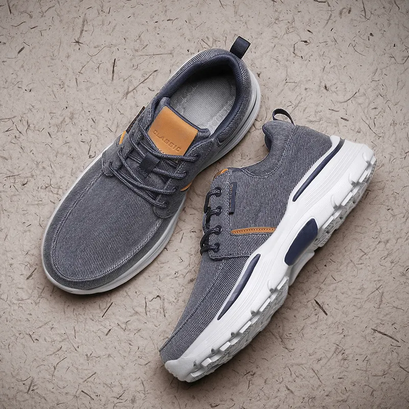 Loafers 2022 Spring New Comfortable Senakers for Men Business Casual Canvas Shoes Lightweight Plus Size_voghion.com