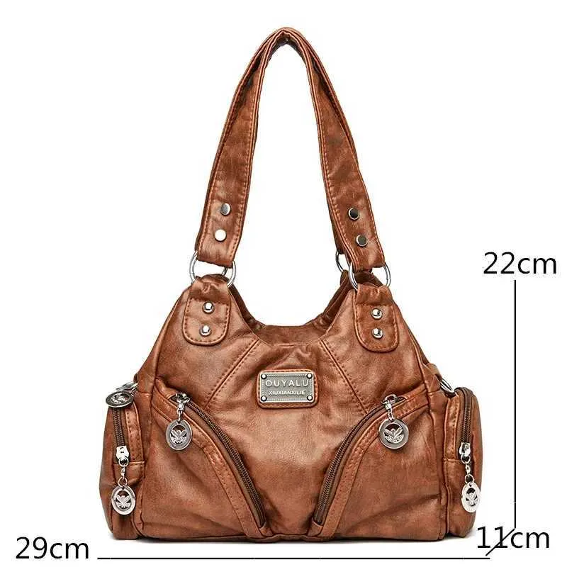 Black Shoulder Bag For Women Mini Motorcycle Style Handbag_voghion.com