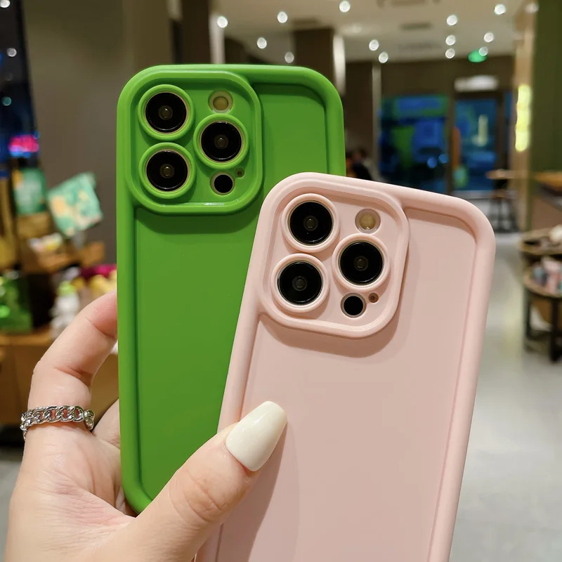 Paredzēts 15 futrāļiem uz Candy Color silikona mīkstā vāciņa iPhone 14 PLUS 11 12 Pro XS XR Max 13 15pro kameras aizsargvāciņam_voghion.com