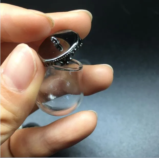 Anhänger Halsketten 10sets 20 15mm Miniatur Glas Globe Orbs Blase Metall Krone Basis Tablett Schmuck Halskette Lanugo Fläschchen_voghion.com