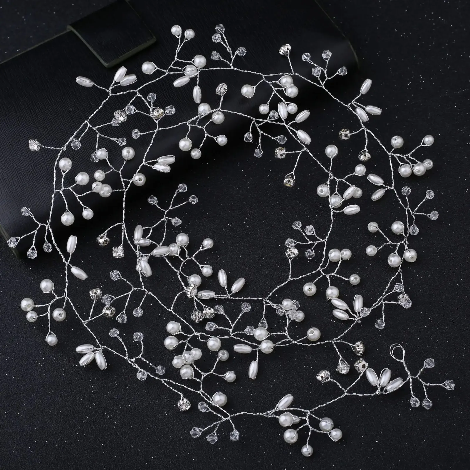 Clips Barrettes Crystal Pearl Hairpin Vine Tiaras Head Piece Comb Headband Hairpins Hairbands Accessories Wedding Bridal_voghion.com