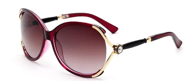 Óculos de sol designer femininos retro pretos moda com estojo_voghion.com