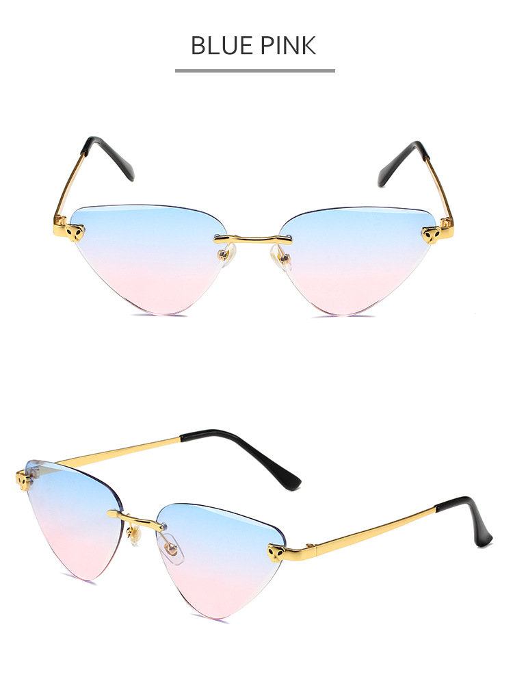 Men's Sunglasses Leopard Frameless Sunglasses New Fashion Wave Legs Personality Sunglasses Trendy Street Shooting Retro Sunglasses_voghion.com