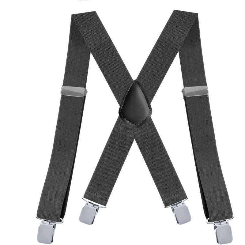 VOOTHOST Strapazierfähige Hosenträger in großer Größe für Männer, für die Arbeit im Freien, 5,1 cm breit, X-Rücken, 4 starke Clips, verstellbare elastische Hosenträgergurte F0216_voghion.com
