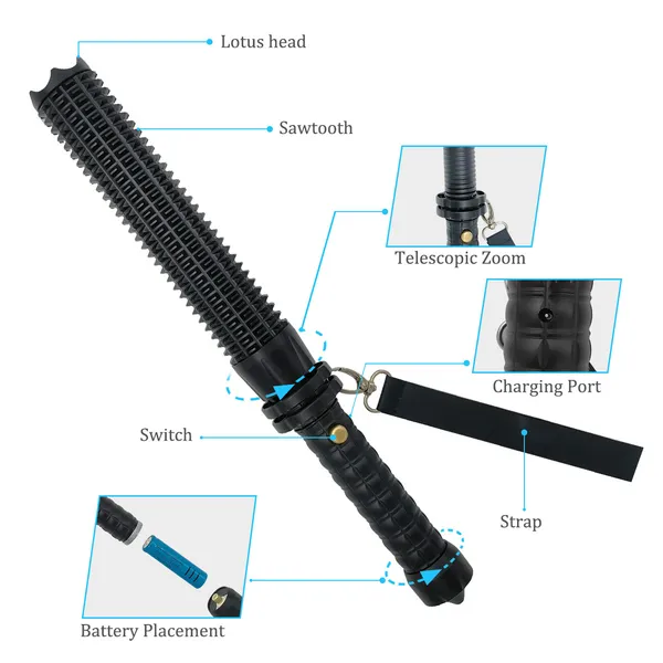 Extrem hell aufladbarer LED-Taschenlampen-Scheinwerfer_voghion.com