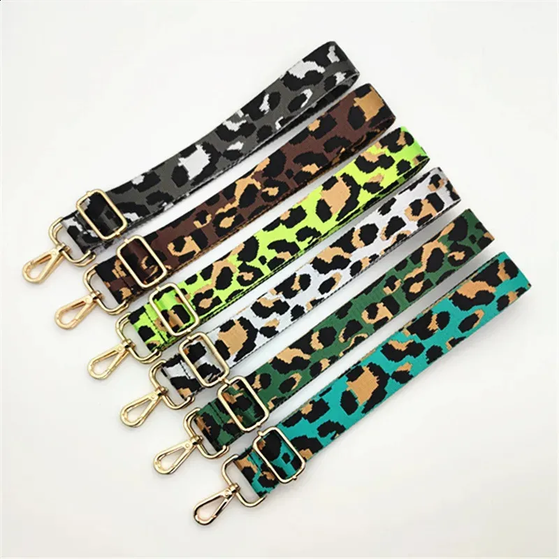 3.8cm Leopard Print Narrow Shoulder Strap Adjustable Womens Belts Replacement Bag Accessories 240805_voghion.com