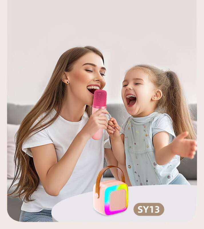 Set KTV per famiglie, microfono per karaoke, macchina tutto in uno, regalo per bambini Bluetooth, audio portatile per donne_voghion.com