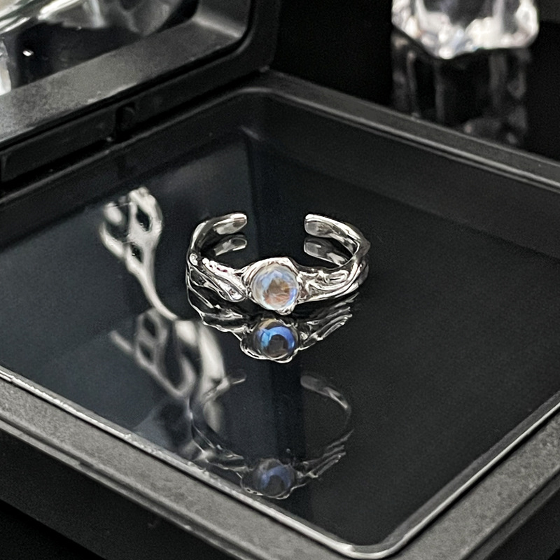 Minimalist Design with Moonlight Stone, Fashionable Open for Women's Instagram, Cool Sweet Style, Personalized and_voghion.com