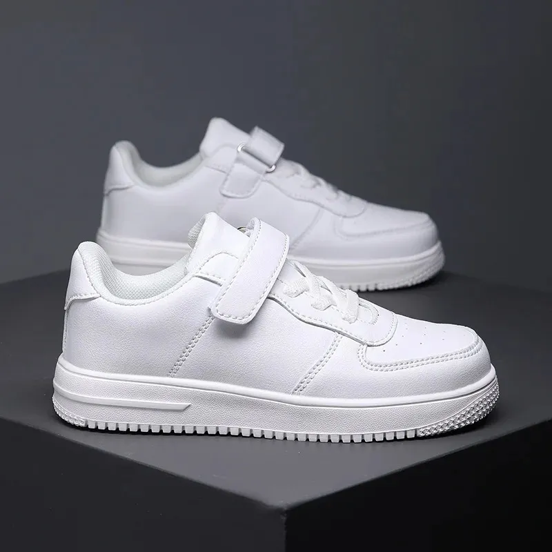 Black boys 6 to 12 years old 2024 new school leather childrens casual sports shoes 240627_desvips.com