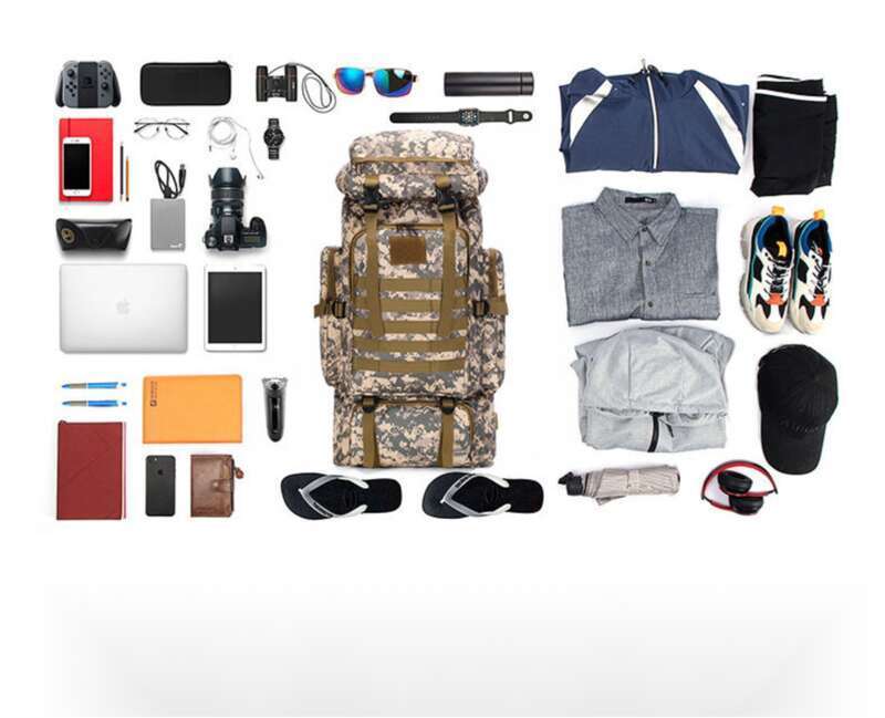 Rucsac tactic de mare capacitate pentru drumeții, cu design de camuflaj în aer liber, geantă de camping și călătorie pentru bărbați, geantă de exterior_voghion.com
