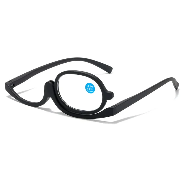 Ochelari de citit rotativi cu mărire la modă, anti-lumină albastră, machiaj, ochelari presbiopici, dioptrie +1,0 +1,5 +2,0 până la +4,0_voghion.com