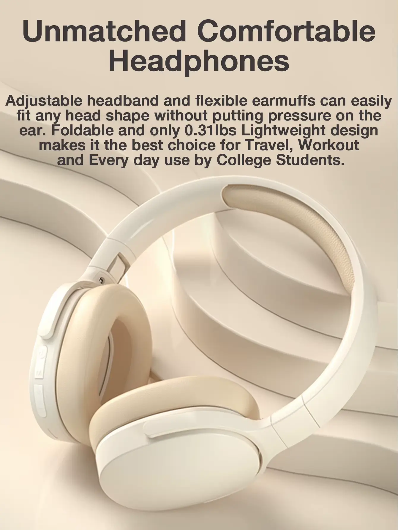 Wireless Bluetooth Headphones With Noise Cancelling Microphone_voghion.com