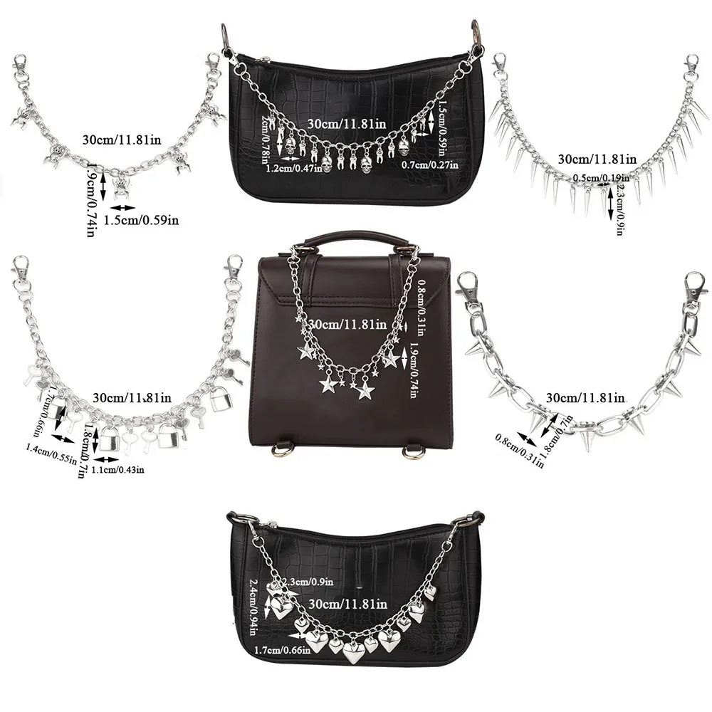 1Pc Metall Für Handtasche Dekorative Exquisite Halloween Skeleton DIY Geldbörse Kette Ersatz Tasche Zubehör_voghion.com