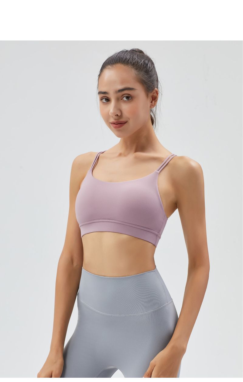 Zomerrugzak sportbeha met een mooie rug voor vrouwen, schokabsorberende medium hoge sterkte Fiess beha, elastisch_voghion.com
