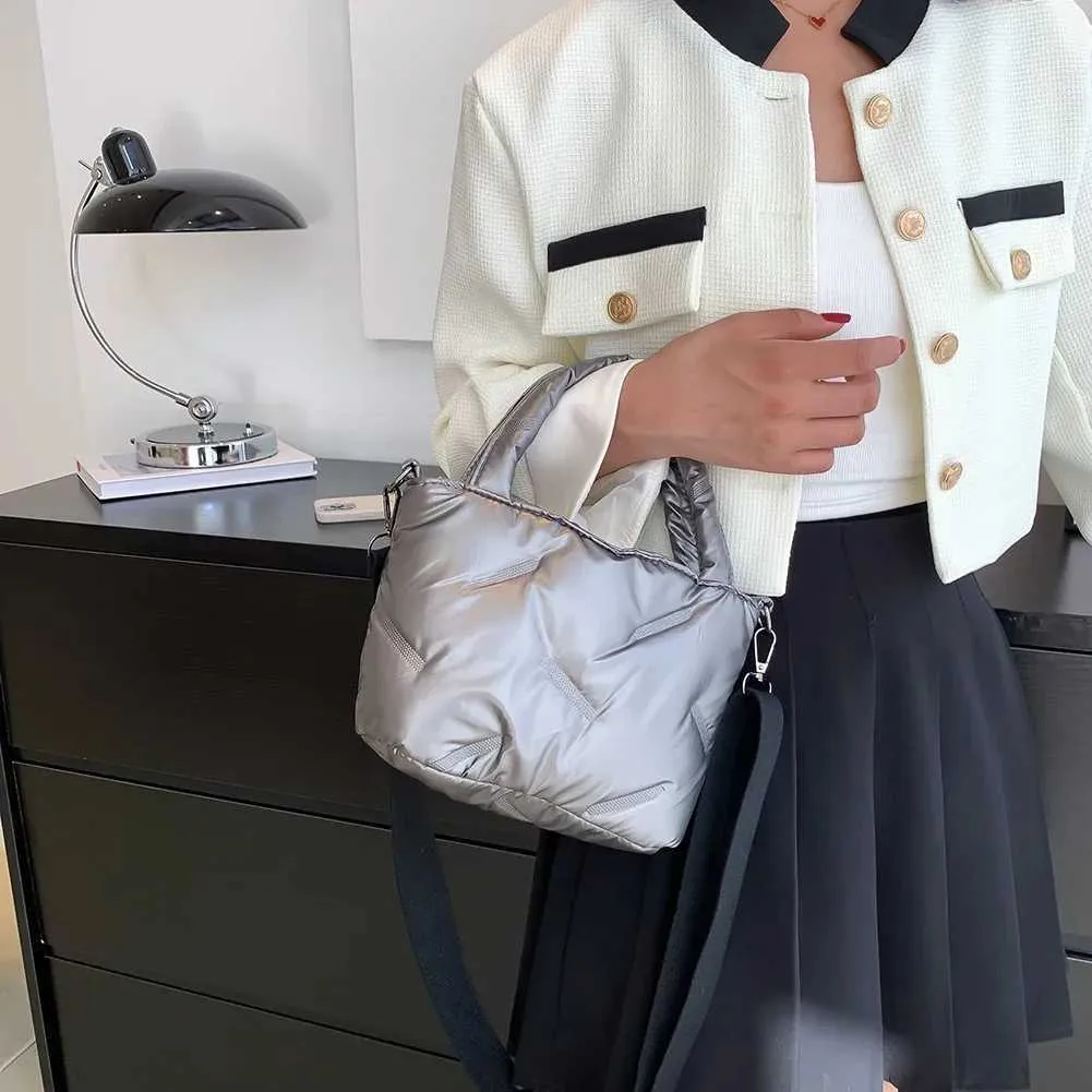 Moda Donna Hobo Trapuntato Spazio Imbottito Borsa A Tracolla Borsa Invernale Donna Cuscino Grande Capacità Tote Crossbody Ba241105_voghion.com