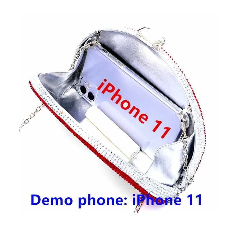 Neuestes Design Damen Rhie Handtasche Hochzeitsbankett Geschenk Kristall mehrfarbig gestreift Regenbogen Dia Abendessen Tasche Y241019_voghion.com