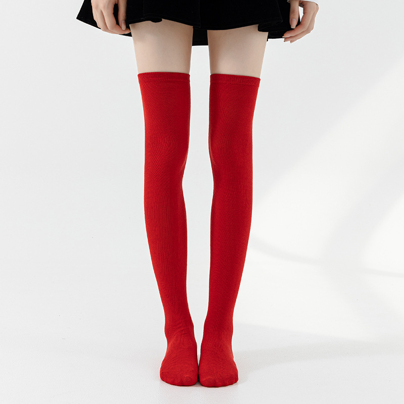 Calzini lunghi da donna sopra il ginocchio a righe colorate in bianco e nero per feste, per cosplay, anime, Natale e Halloween, a forma di gatto_voghion.com