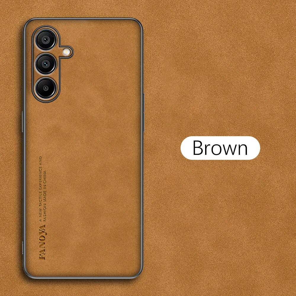 Samsang Custodia in pelle di pecora Fundas per Samsung Galaxy A15 A05s A05 4G A25 A35 A55 5G Copertura protettiva per obiettivo completo_voghion.com