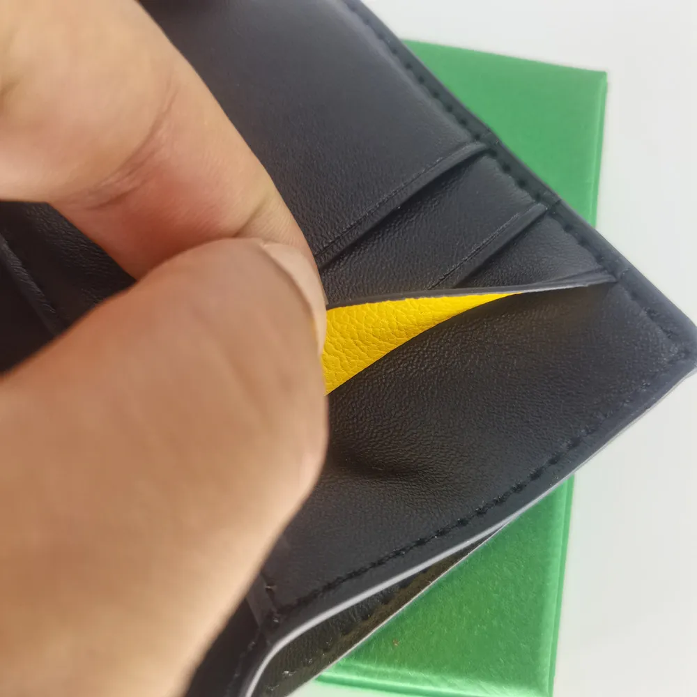 Klassischer Herren- und Damen-Doppelfalt-Kreditkartenhalter, modischer Mini-Designer-Bankkartenhalter, kleine Brieftasche, schlanke Brieftaschen mit Box_voghion.com