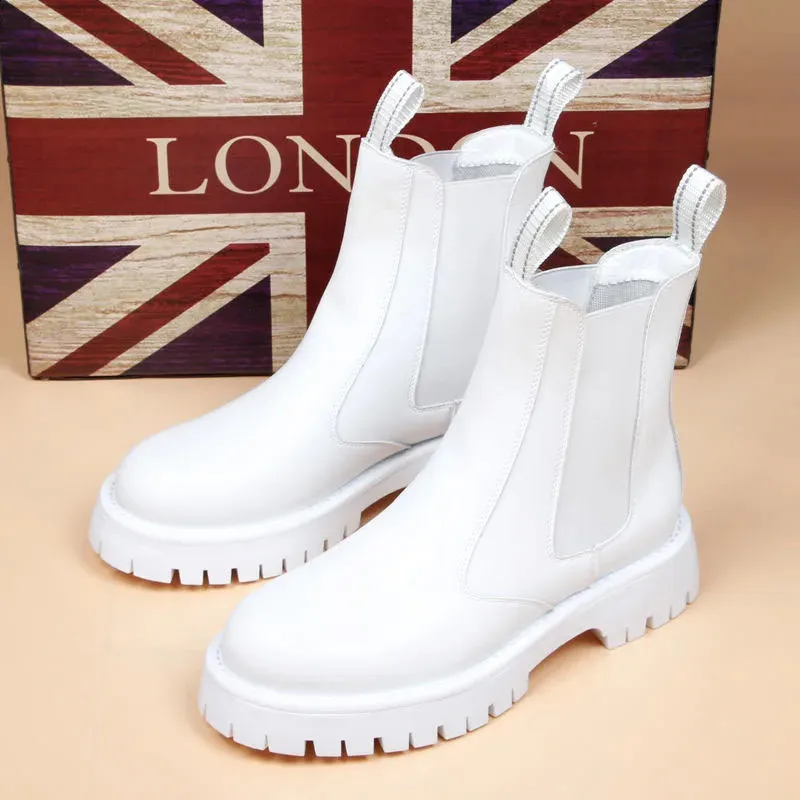 italian Mens Fashion Punk Nightclub Dress Boots Black White Shoes Handsome Cowboy Platform Boot High Top Botas 240924_voghion.com
