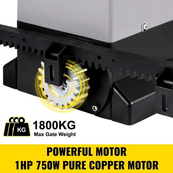 Sliding Gate Opener, 1800 KG 5 M, Automatic Sliding Gate With 4 Remote Controllers & APP Control, Electric Rolling_voghion.com