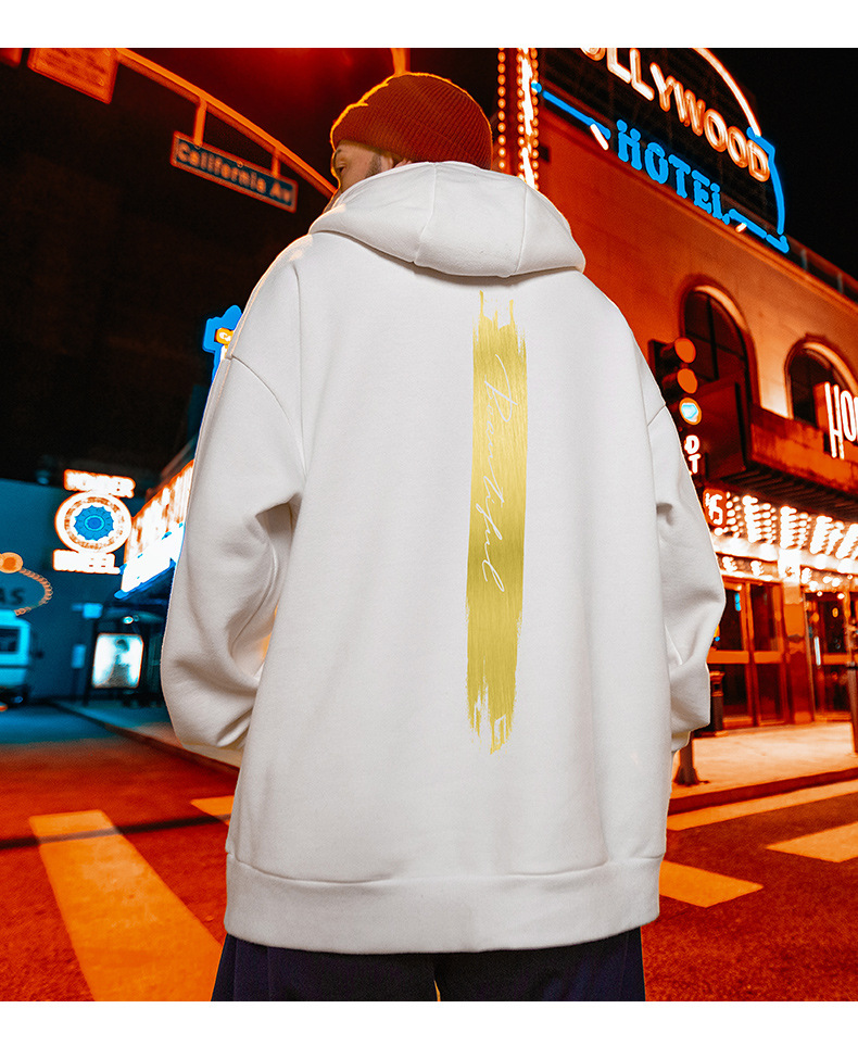 Street Bear Trendy Brand Hip Hop Maglione da uomo in peluche con cappuccio Large Plus Fat ins Pullover Coppia cappotto 8XL_voghion.com