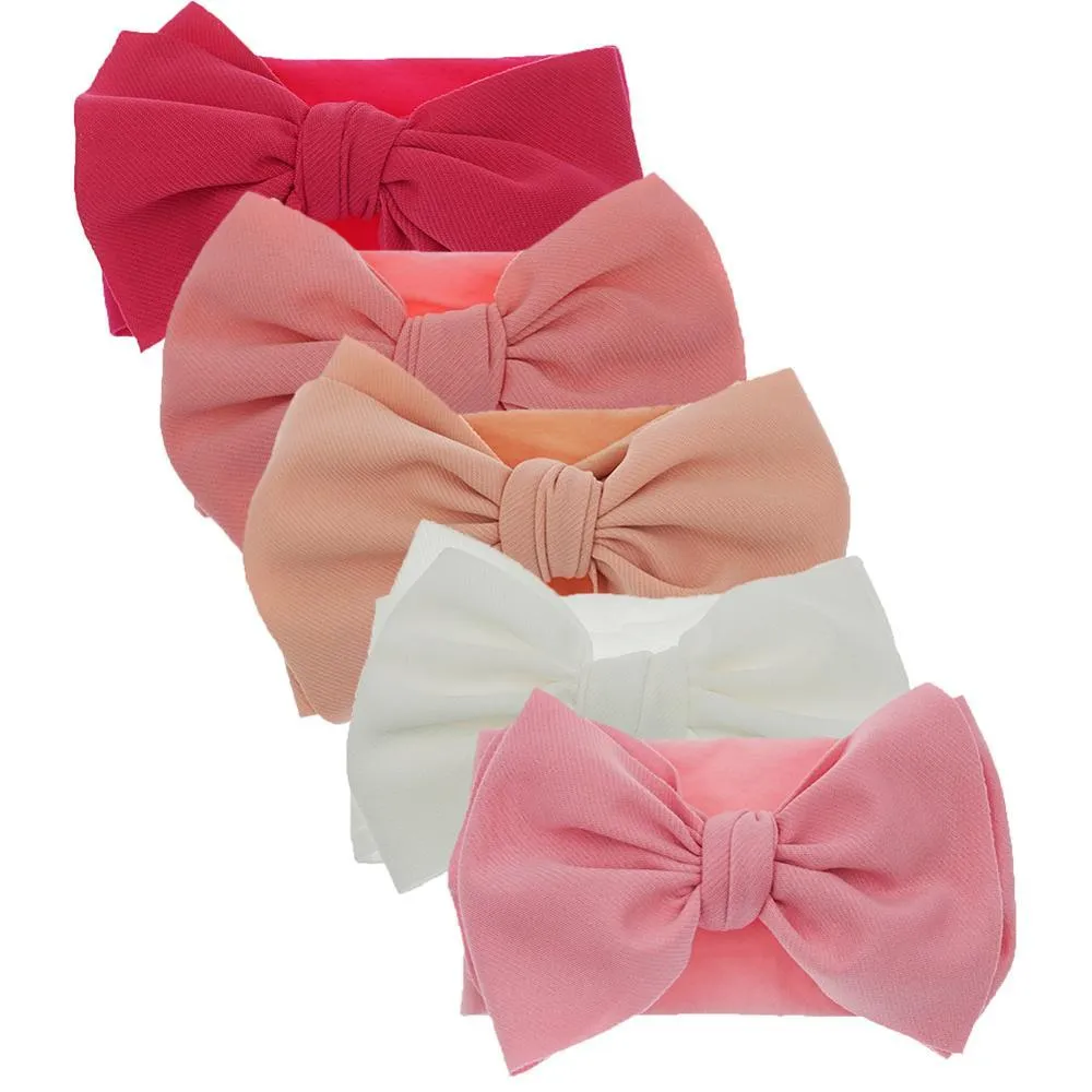 15 Pcs/Lot Baby Turban Bows Headwraps Cute Toddler Photo Props Headwear Infant Kids Hair Accessories Bow Headband_voghion.com