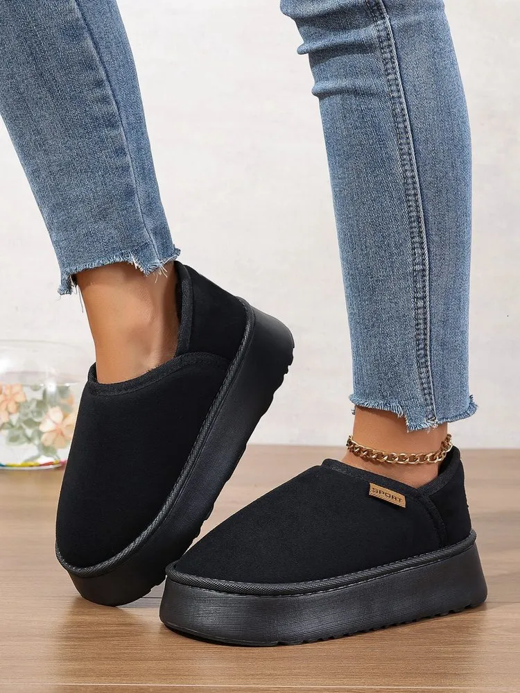 Women's Winter Thick Soled Cotton Running Shoes For Cold Weather_voghion.com