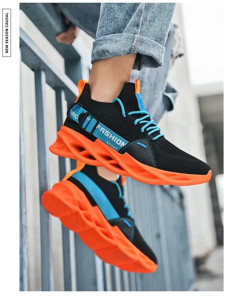 Neue männer Flying Woven Turnschuhe Freizeitsport Heißer Verkauf Mode Koreanische Version Atmungsaktive Sport-Schuhe Schwarz Kostenloser Versand_voghion.com