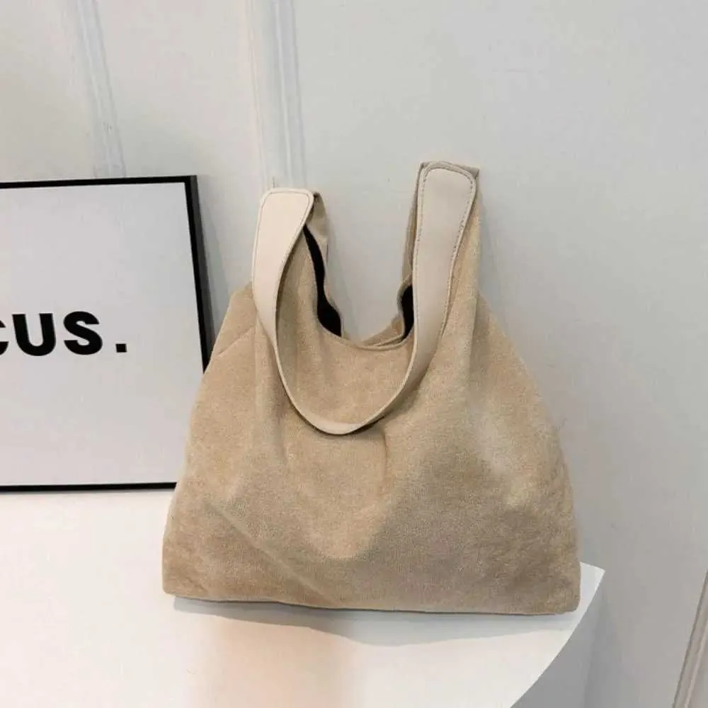 Designer Bag Fashionable retro suede large capacity fashionable underwear simple handbag shoulder commuting bag Y241115_voghion.com
