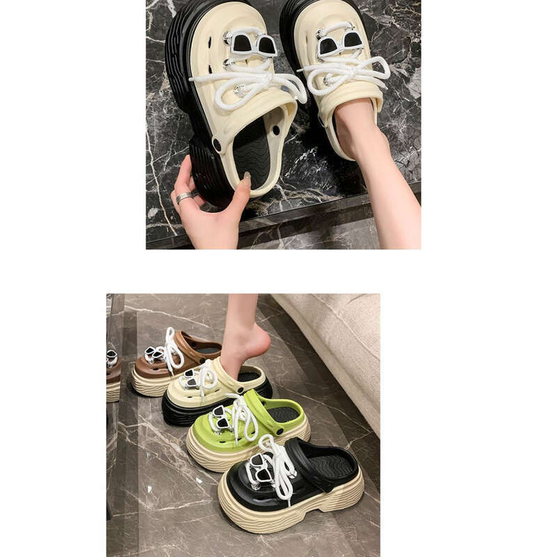 mêmes lunettes de soleil bicolores, chaussures perforées, semelles extra épaisses pour plus de confort_voghion.com